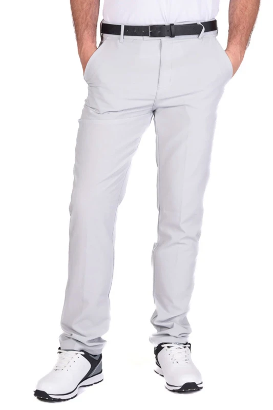 Image of Island Green Stretch Tapered Tour Golf Trousers Light Grey