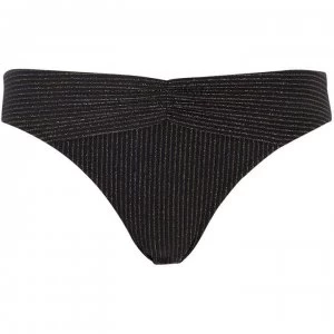 Image of Biba Metallic stripe Icon Venetian Brief - Black Gold