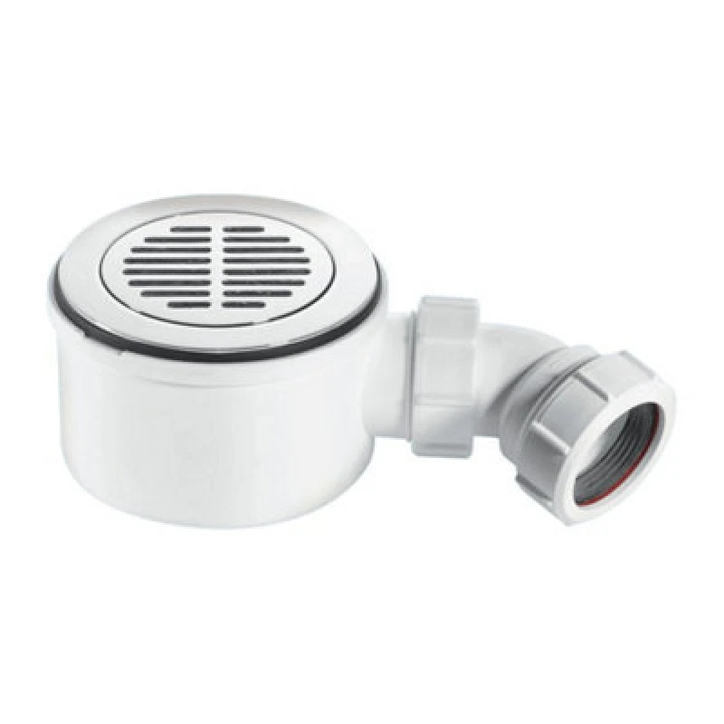 Image of McAlpine ST90CPB-S-70 90mm Shallow Shower Trap - 70mm High White