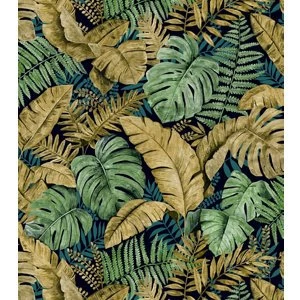 Image of JUNGLE CANOPY OCHRE WALLPAPER