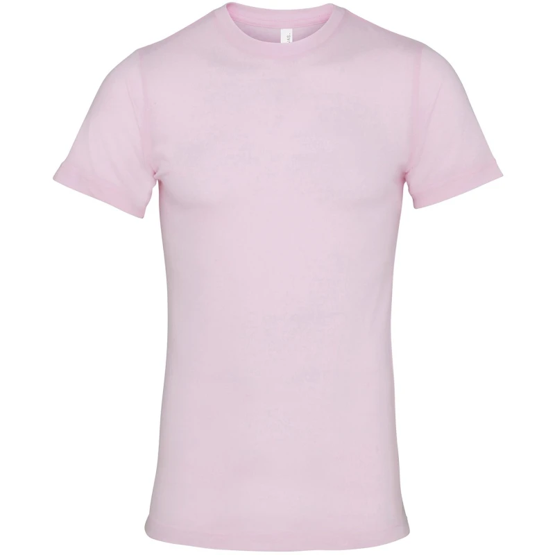 Image of Bella + Canvas Mens Jersey Crew Neck T-Shirt in Pink Size: XS Pink Male XS