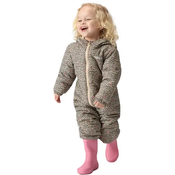Image of Regatta Girls Penrose Water Repellent Insulated Snow Suit 60-72 Months (110-116cm) Hessian Ditsy Animal RKN130G-V3Y-60