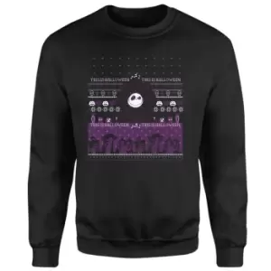 Image of Disney This Is Halloween Christmas Jumper - Black - XL