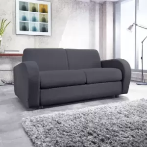 Image of Jay-be Retro 2 Seater Sofa Bed With Deep Sprung Mattress Raven