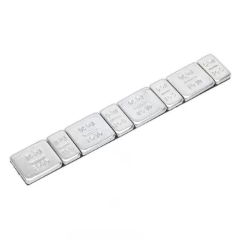 Image of Wheel Weight 5 & 10G Adhesive Zinc Plated Steel Strip of 8 (4 X Each Weight) Pack of 100