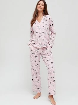Image of DKNY Modern Classic Printed Pyjama Set - Pink, Size S, Women