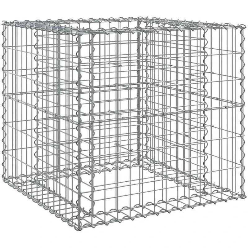 Image of vidaXL Gabion Basket Silver 70x70x65cm Galvanised Iron, Silver 364850