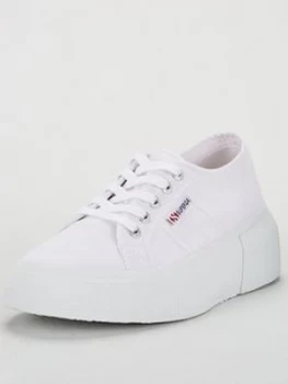 Image of SUPERGA 2287 Cotw Chunky Plimsoll Trainer - White, Size 6.5, Women