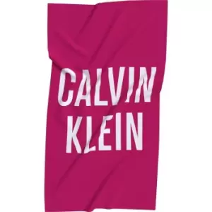 Image of Calvin Klein Logo Towel - Pink