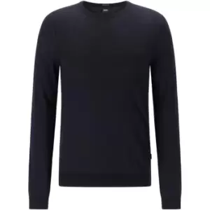 Image of Boss Leno Knit Jumper - Blue