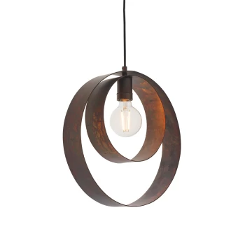 Image of Messina Pendant Ceiling Light Bronze Patina Finish & Dark Bronze Paint