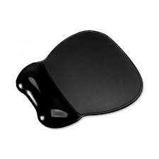 Image of Easy Clean Non Skid Soft Gel Mouse Mat with Wrist Rest Black
