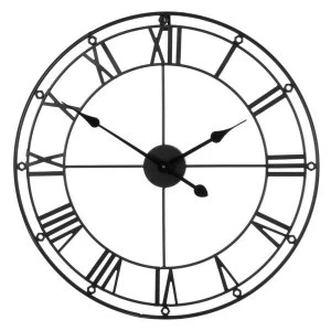 Image of Premier Housewares Metal Wall Clock - Matte Black