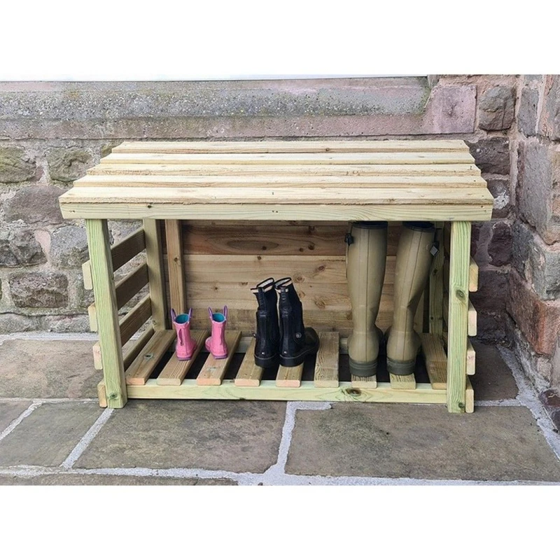 Image of Churnet Valley Garden Furniture Ltd Boot Storage - Timber - Minimal Assembly Required in Brown Brown Unisex