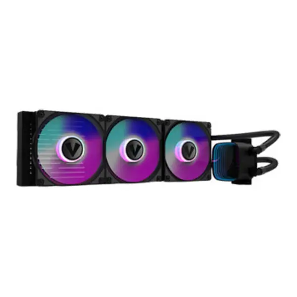 Image of Vida Aquilo 360mm ARGB Liquid CPU Cooler 3x ARGB PWM Fans Infinity Mirror RGB Pump Head Black