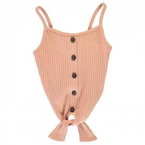 Image of Firetrap Cropped Button Vest Junior Girls - Rose Cloud