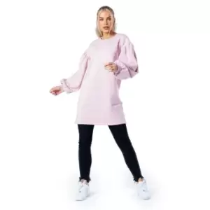 Image of Hype Sleeve Sweatshirt Dress - Pink