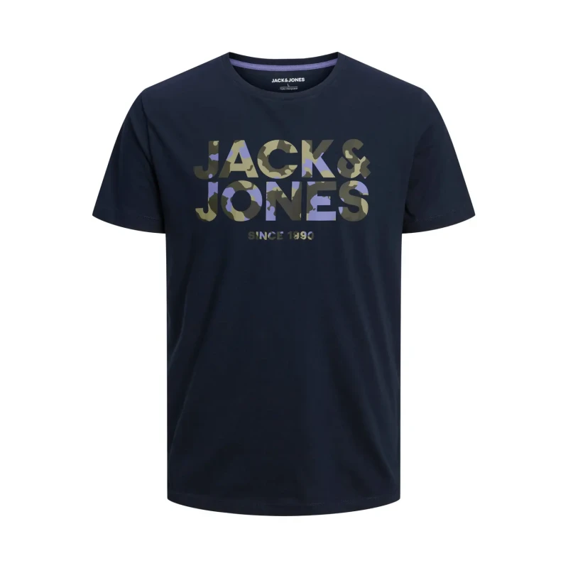 Image of jack & jones Crew neck T-Shirt Jack & Jones Jjjames Bleu Male S