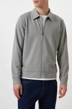 Image of Light Grey Premium Zip Through Collared Jacket