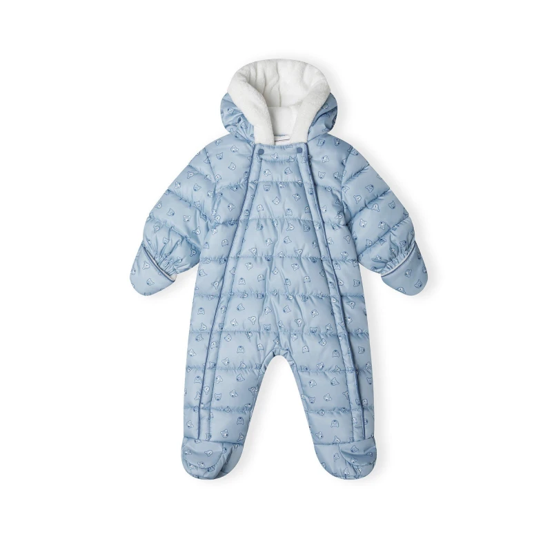 Image of Minoti Baby snowsuit with hood and mitts light blue Light Blue unisex 0-3 Mnth