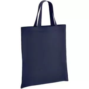 Image of Brand Lab Cotton Short Handle Shopper Bag (One Size) (Navy) - Navy