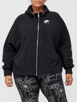 Image of Nike Nsw Air Full Zip Curve Hoodie - Black