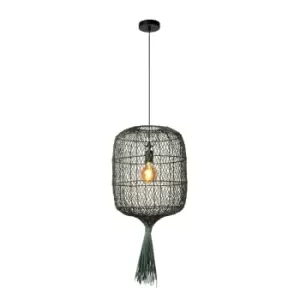 Image of Garve Scandinavian Rattan Pendant Light - Ø40cm - 1xE27 - Green