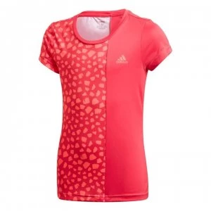 Image of adidas Girls Colorblock T-Shirt - Power Pink