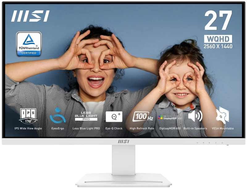 Image of MSI Pro MP273QW E2 27" WQHD Monitor - White