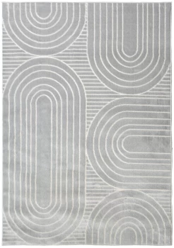 Image of Homemaker Textured Arcs Rug - 160x230cm - Grey