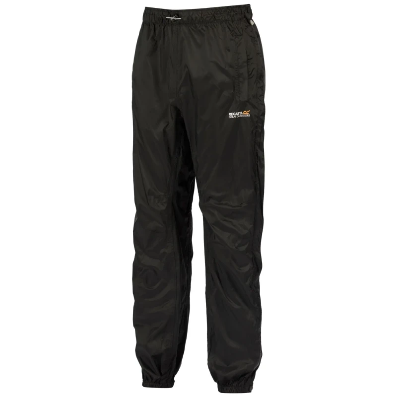 Image of Regatta Regatta Men Isotex 'Active II' Packaway Overtrousers in Black Size: X-Small Black XS Male 5051513670025