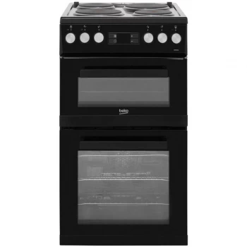 Image of Beko KDV555AK Double Oven Solid Plate Hob Electric Cooker