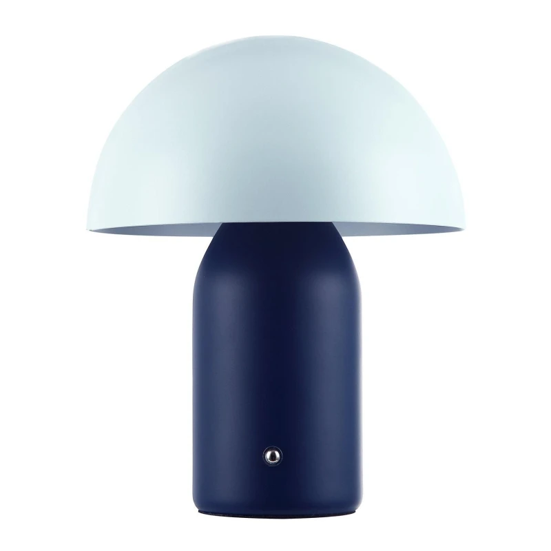 Image of Happy Homewares Modern Rechargeable Mushroom Table Lamp with Touch Dimmer Button in Midnight Size: 10" Midnight Unisex 10"