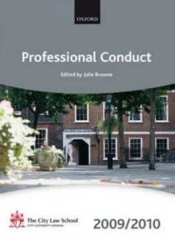 Image of Professional Conduct 2009-2010 by The City Law School Paperback