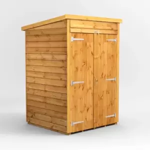 Image of 4X4 Power Overlap Pent Windowless Double Door Shed