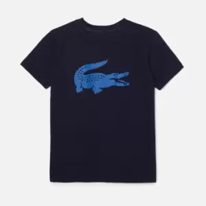 Image of Lacoste Boys Logo-Detailed Cotton-Blend T-Shirt - 16 Years