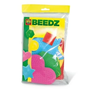 Image of SES Creative - Childrens Beedz Iron-on Beads Pegboards Mosaic Set 5 Pieces (Multi-colour)