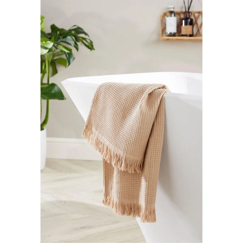 Image of Homelife Set of 2 Waffle Hand Towels - Nude Nude One Size