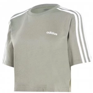 Image of adidas 3S Crop T Shirt Womens - Legacy Green