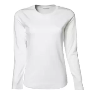 Image of Tee Jays Womens/Ladies Interlock Long Sleeve T-Shirt (M) (White)