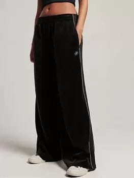 Image of Superdry Code Velour Jogger - Black, Size 12, Women