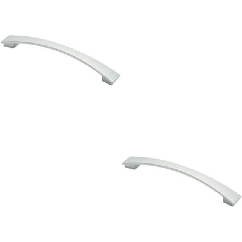 Image of Loops 2x Curved Bow Pull Handle 218.5 x 26mm 192mm Fixing Centres Polished Chrome Multi unisex