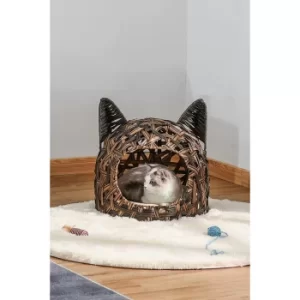 Image of Rattan Basket Cat Bed