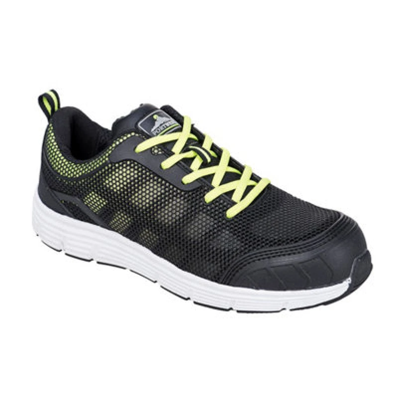 Image of Portwest Steelite Tove Safety Trainers FT15BGN43 Colour: Black / Green