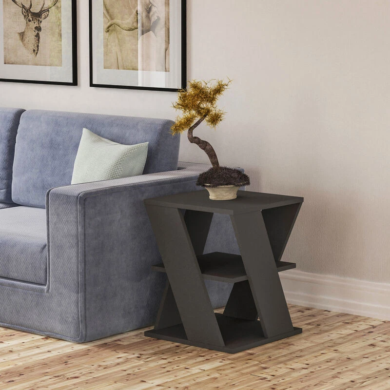 Image of DECORTIE Decortie - Cyclo Modern Coffee Table Multipurpose - Anthracite Grey - Anthracite Grey M.SH.13141.3