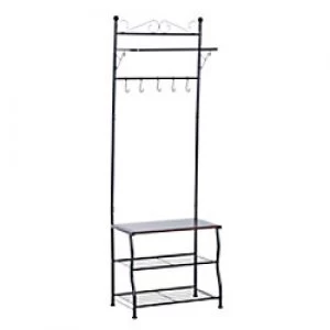 Image of HOMCOM Coat Rack Black 730 mm x 135mm x 415 mm