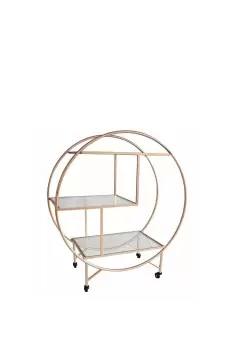 Image of Rose Gold Drinks Trolley Bar Cart - Large