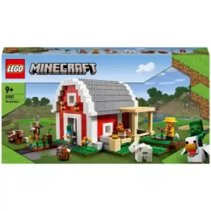 Image of LEGO Minecraft: The Red Barn Set with Toy Farm Animals (21187)