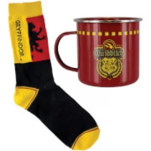 Image of Harry Potter Gryffindor Quidditch Tin Mug and Socks Set