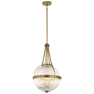 Image of 3 Light Globe Ceiling Pendant Brass, E14